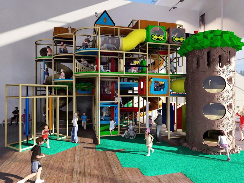 Community And Commercial Indoor Play Jungle Gyms