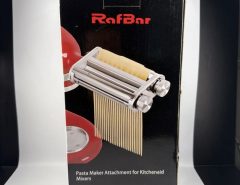 Homemade pasta being shaped using RAFBAR roller and cutters attachment