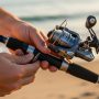 Graphite surf rod used for long distance beach casting