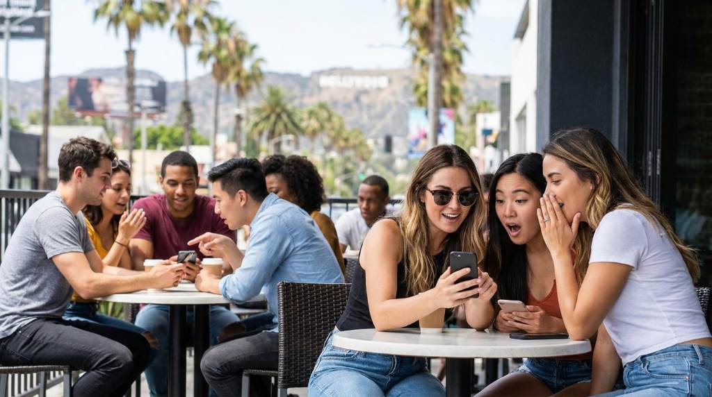 Los Angeles entertainment community sharing gossip trends