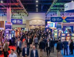 G2E Las Vegas 2026 expo floor at The Venetian Convention Center