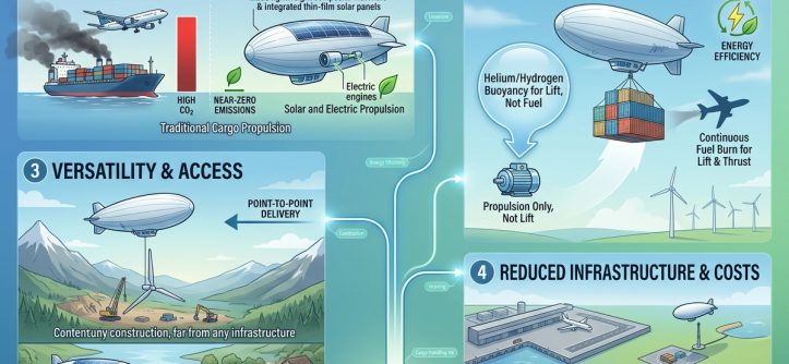 Discover how modern airships are revolutionizing green logistics. Explore the eco-friendly benefits, cost efficiency, and future of sustainable cargo transport.