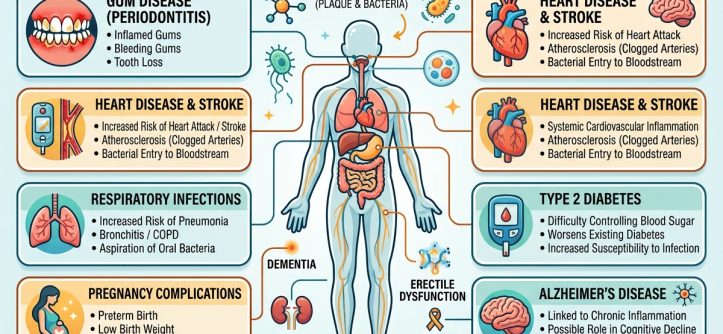 Poor oral health affects more than your teeth. Discover how neglect leads to gum disease, heart issues, diabetes complications, and serious systemic risks.